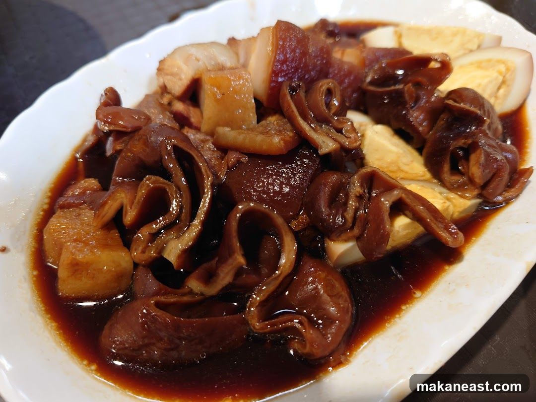 Braised Pork Belly and Intestines with Eggs