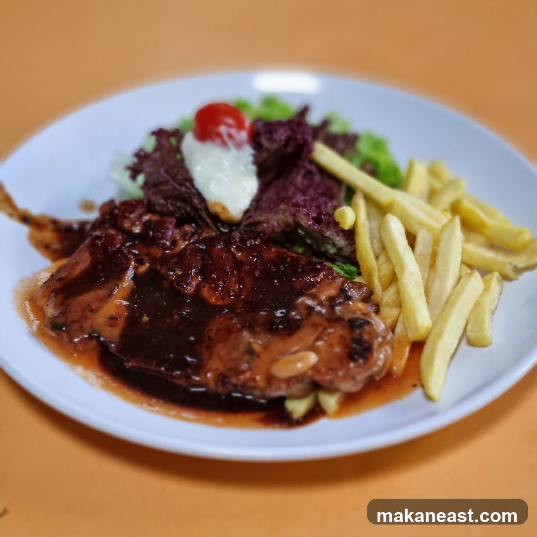 Steak with Fries and Salad