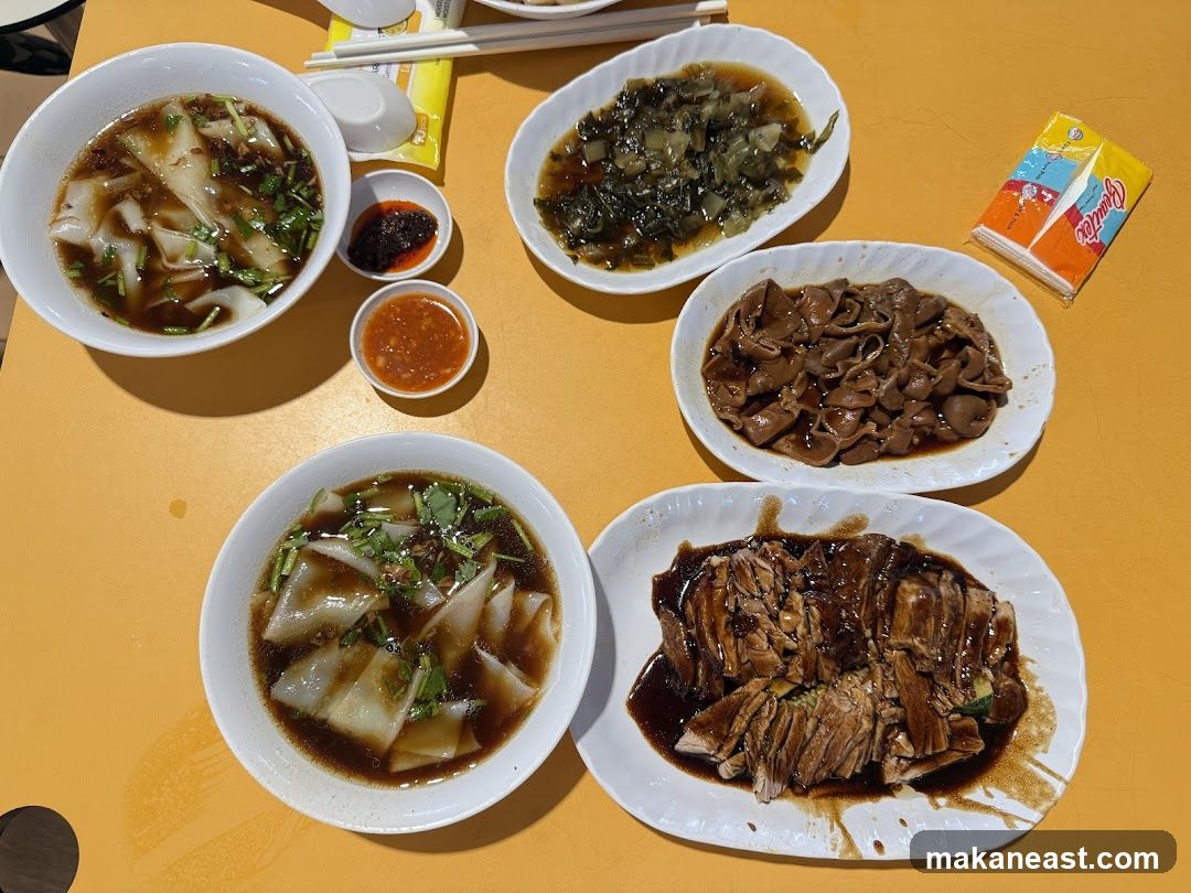 Table with various dishes