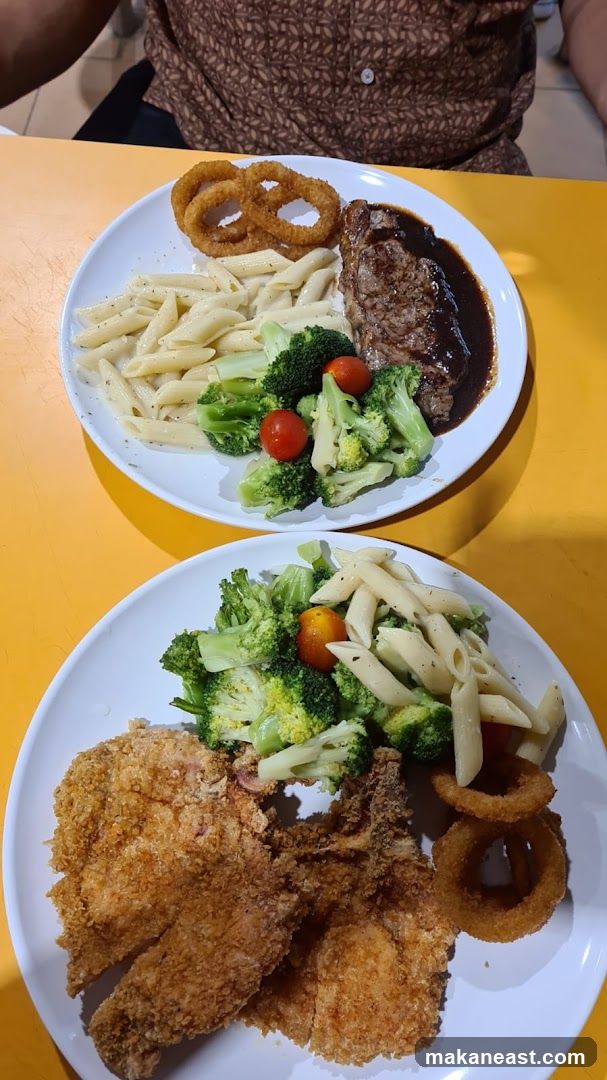 Two plates of food