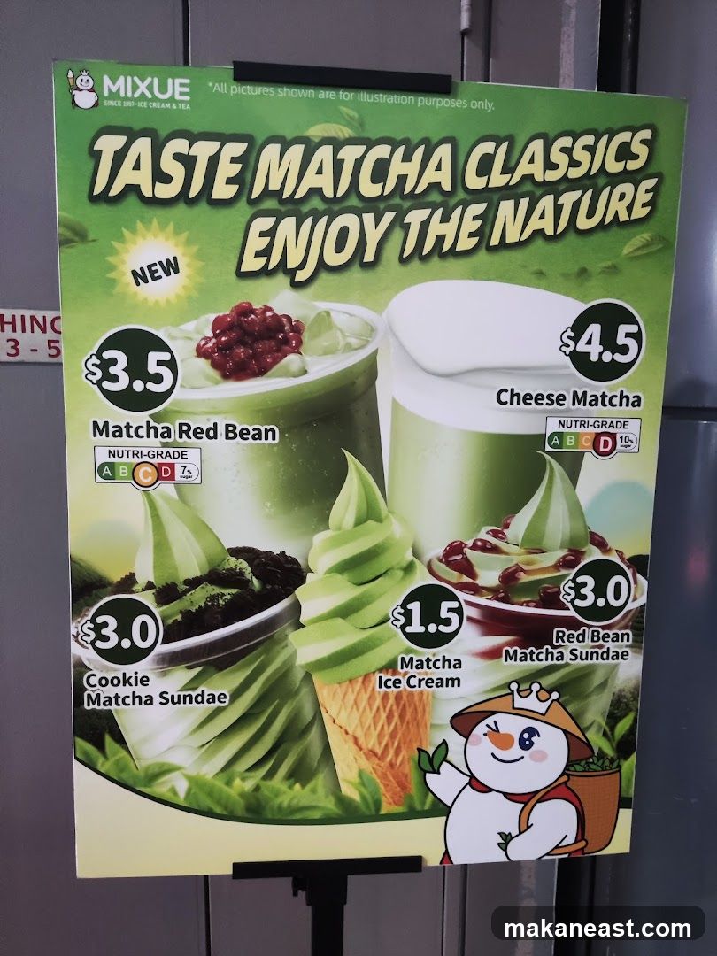 Matcha Classics Menu