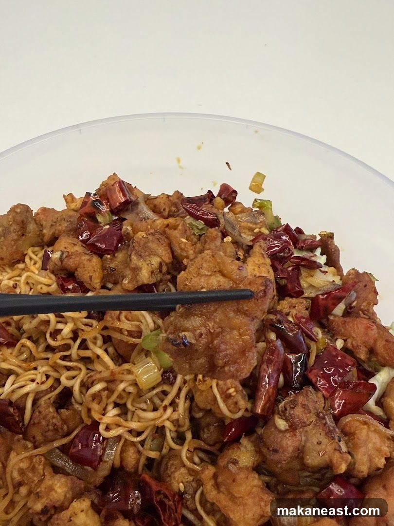 Spicy Fried Chicken and Noodles