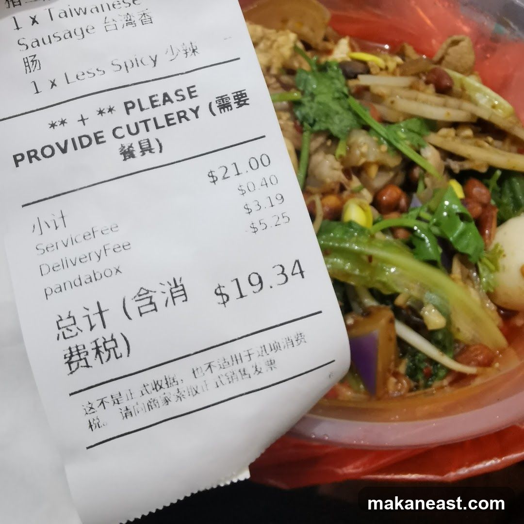 Receipt and Food