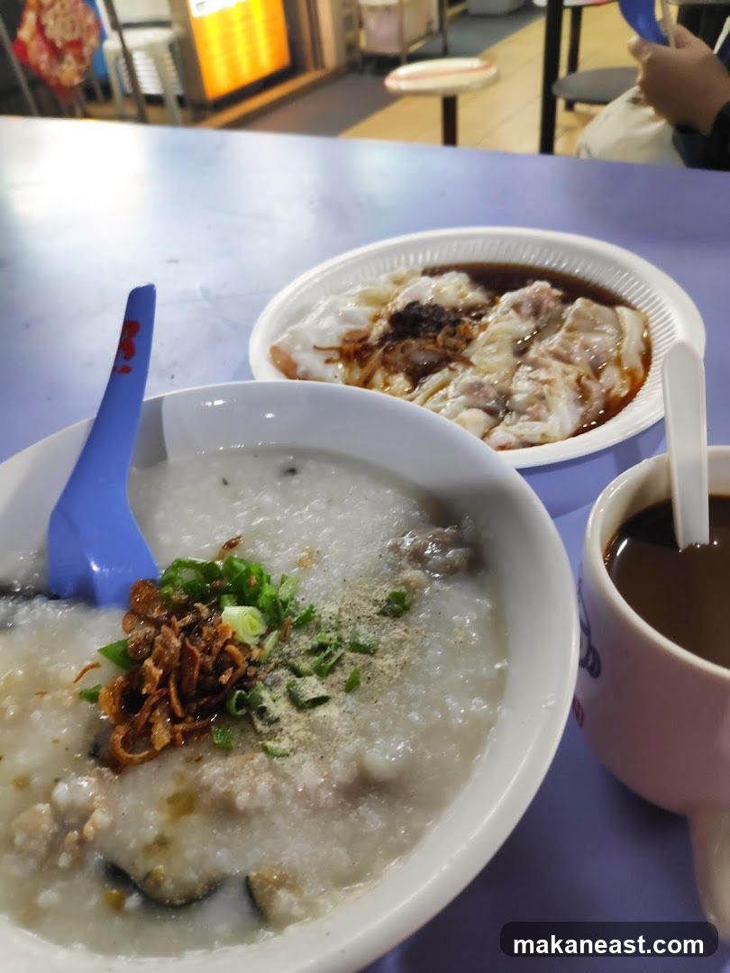 Congee and Chee Cheong Fun