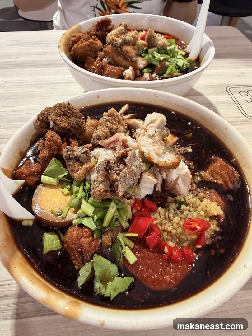 Two Bowls of Savory Noodles