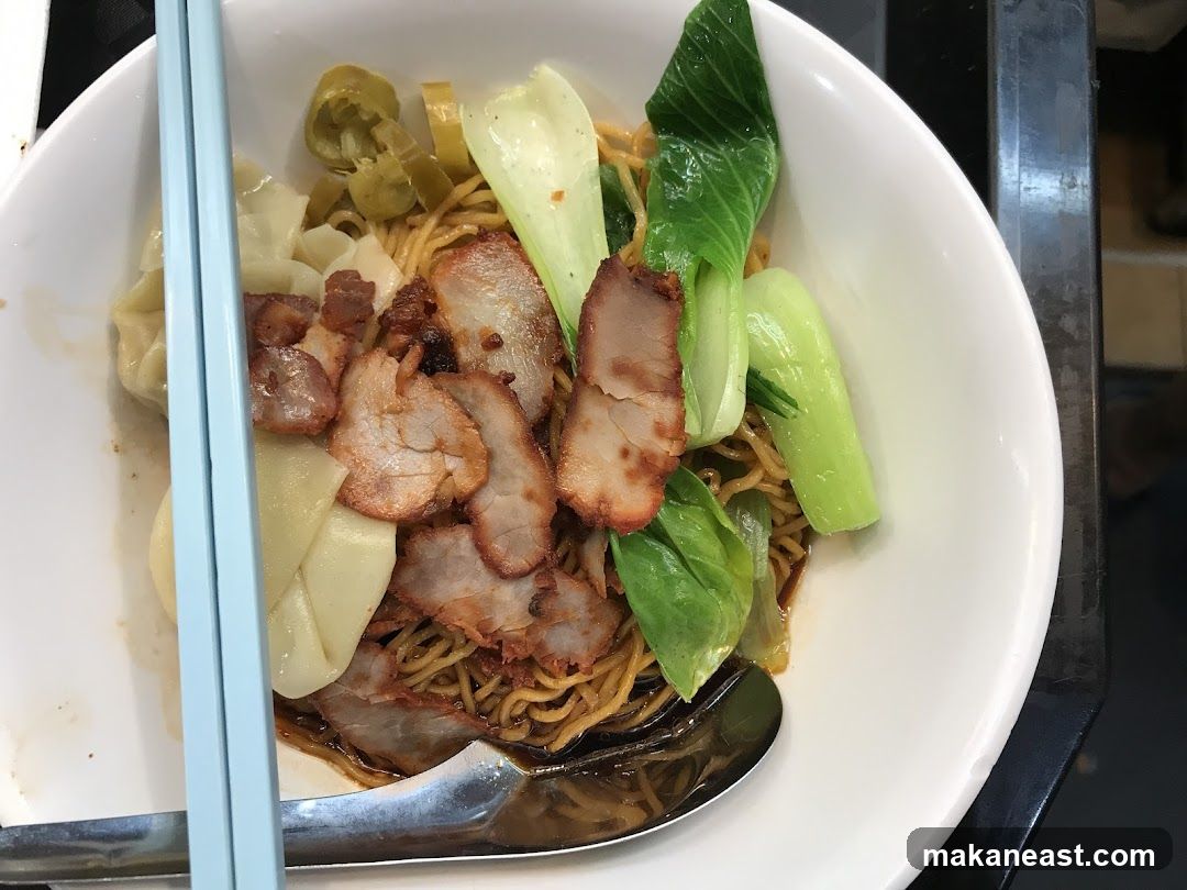 Noodle Dish with Char Siu and Wontons
