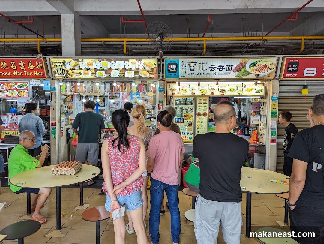 Food stalls with customers