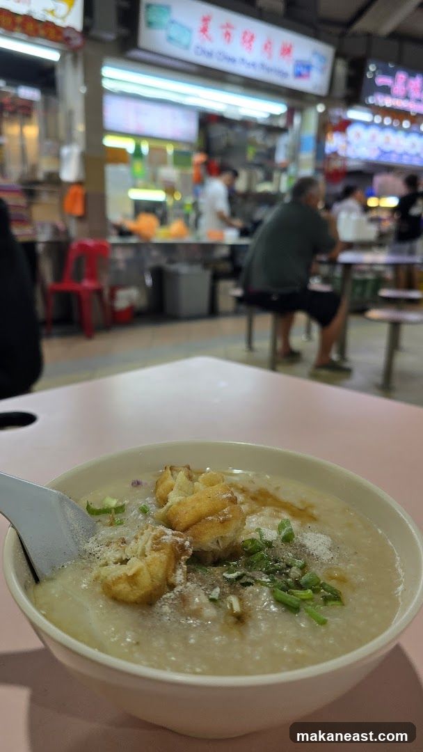Bowl of Congee with Fried Dough Sticks