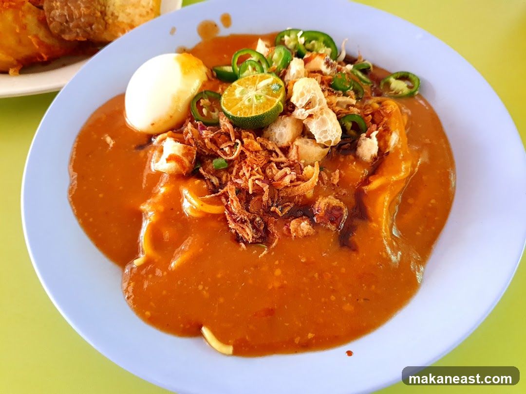 Noodle Dish with Egg and Garnish