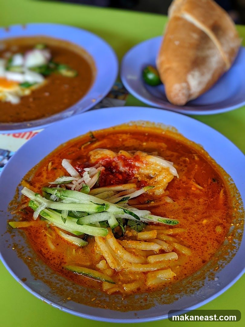 Laksa with Bread and Lime