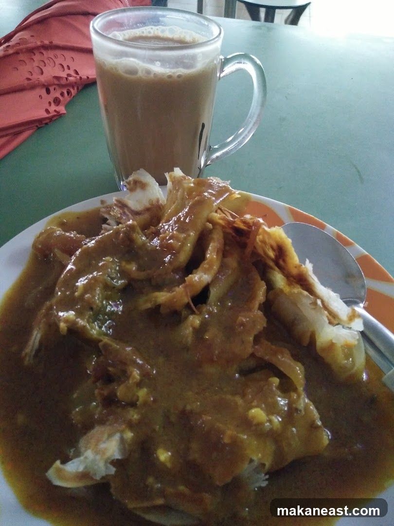 Roti Canai with Curry and Teh Tarik