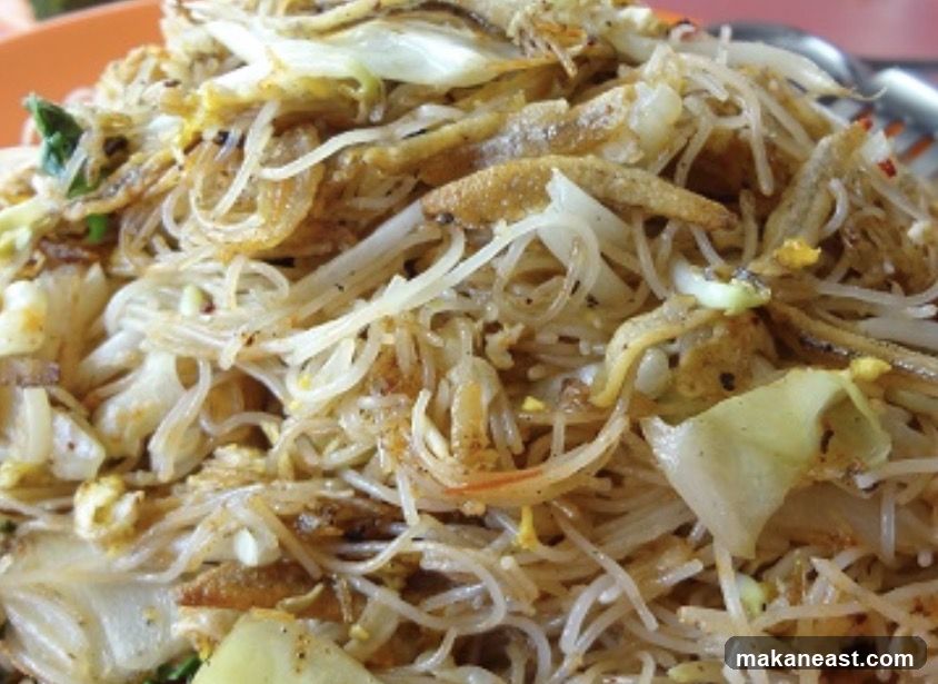 Fried Noodles with Cabbage and Egg