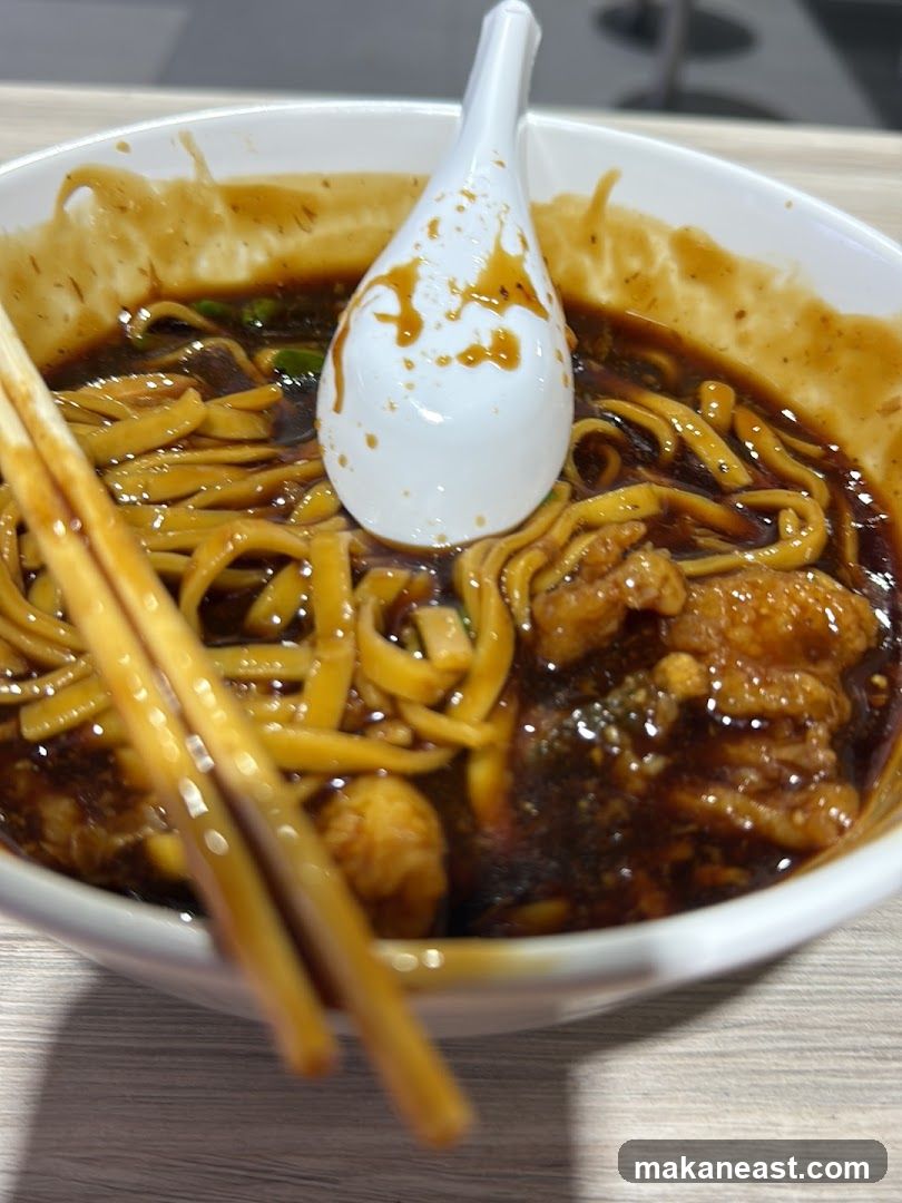 Noodles with Dark Sauce