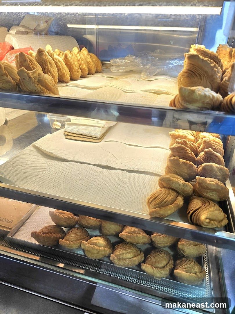 Pastries in a Display Case