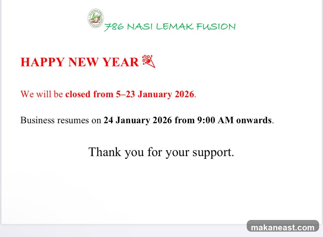 New Year Closure Notice