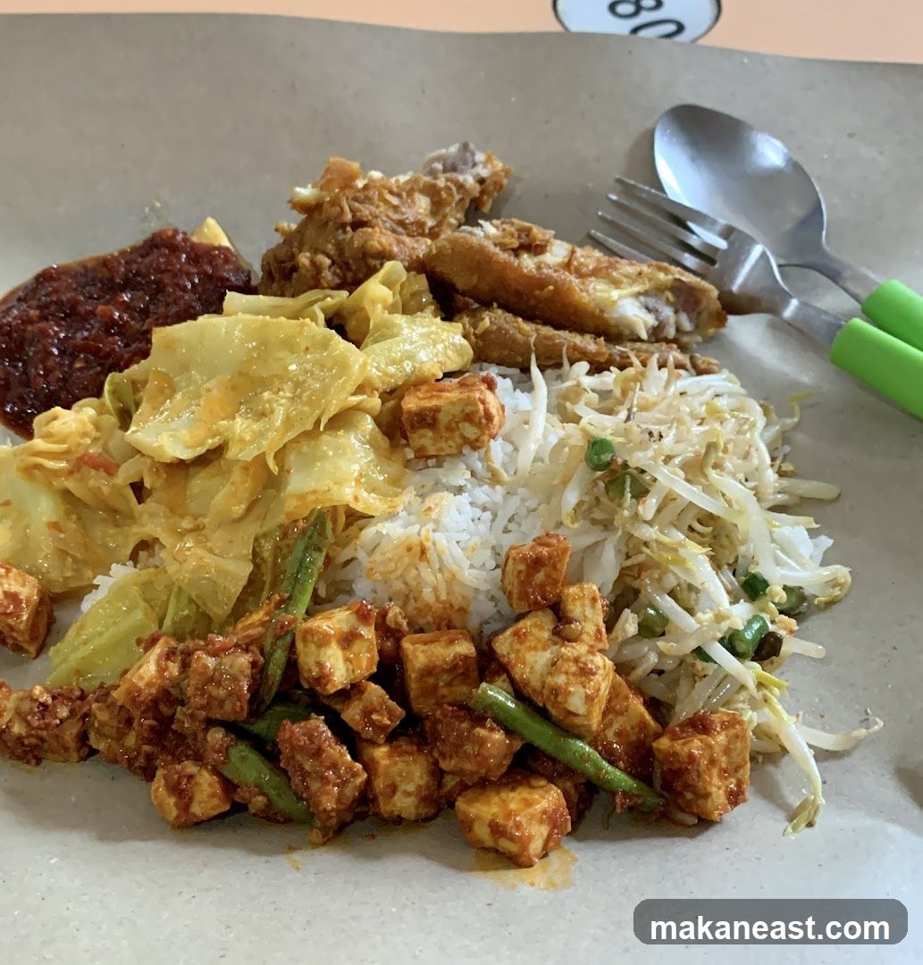 Rice plate with various side dishes