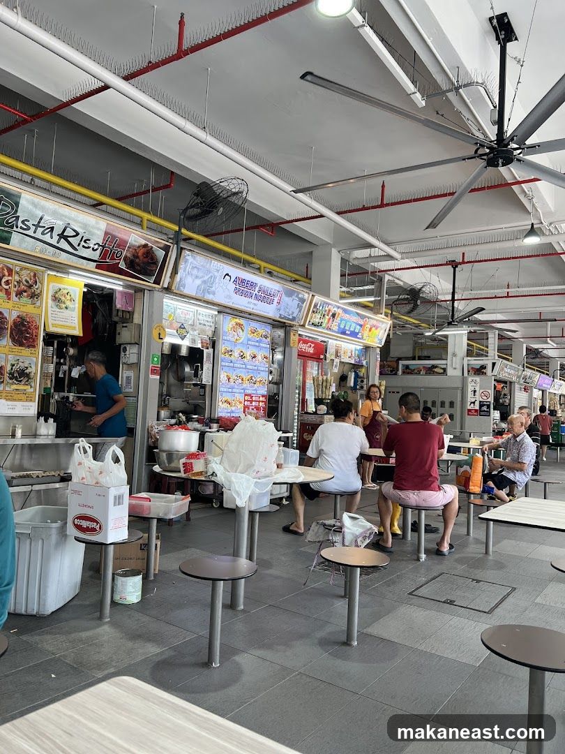 Food court with diners