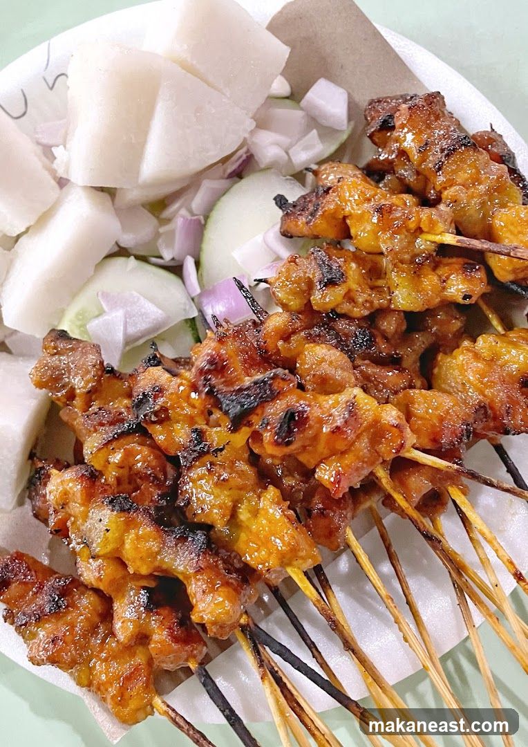 Chicken Satay with Rice Cakes