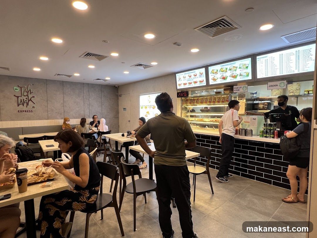 Restaurant Interior with Customers and Counter