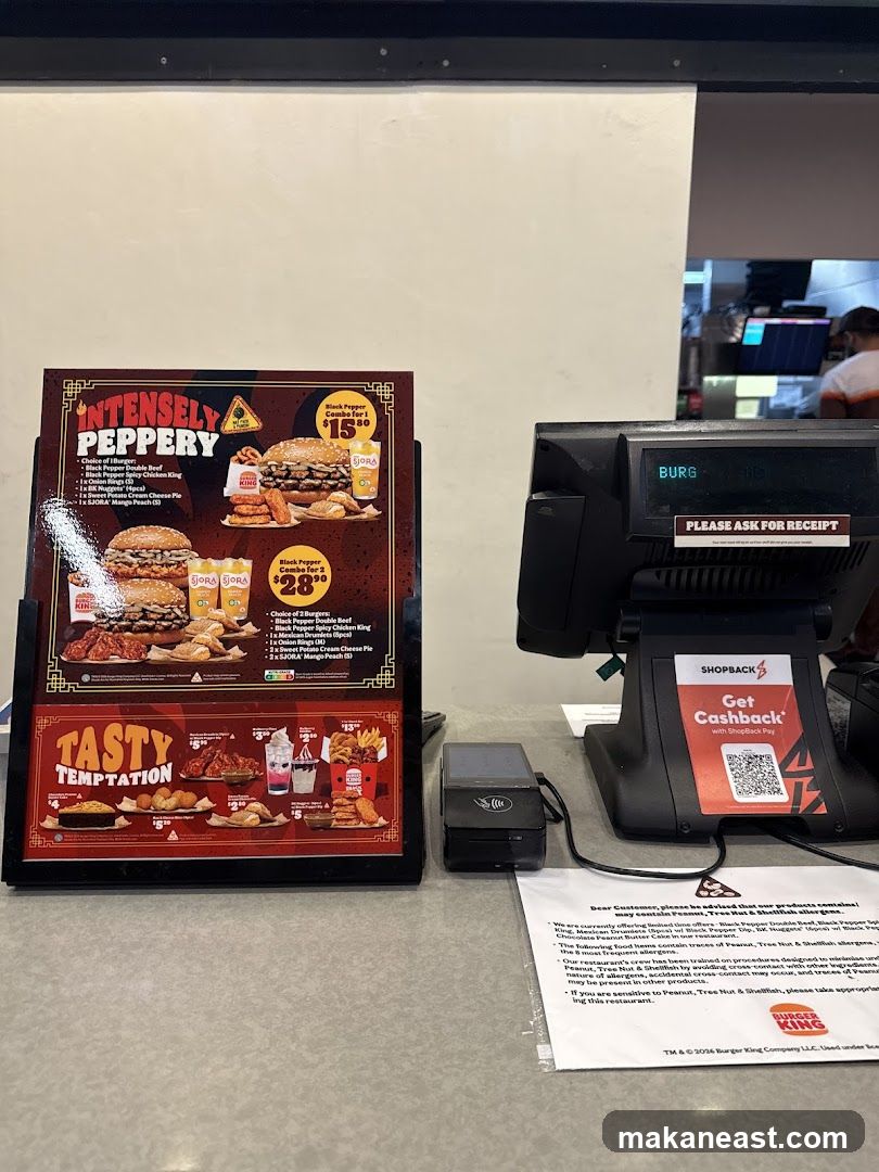 Burger King Menu and POS System