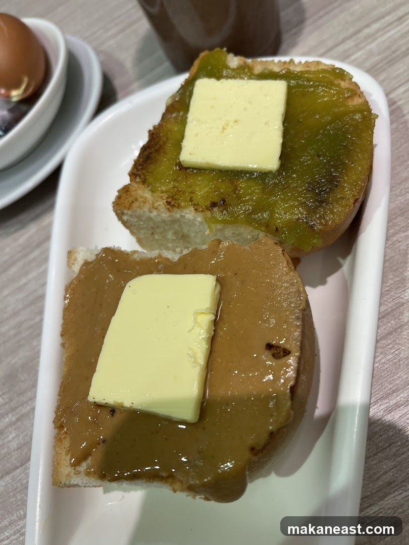 Peanut Butter and Kaya Toast with Butter