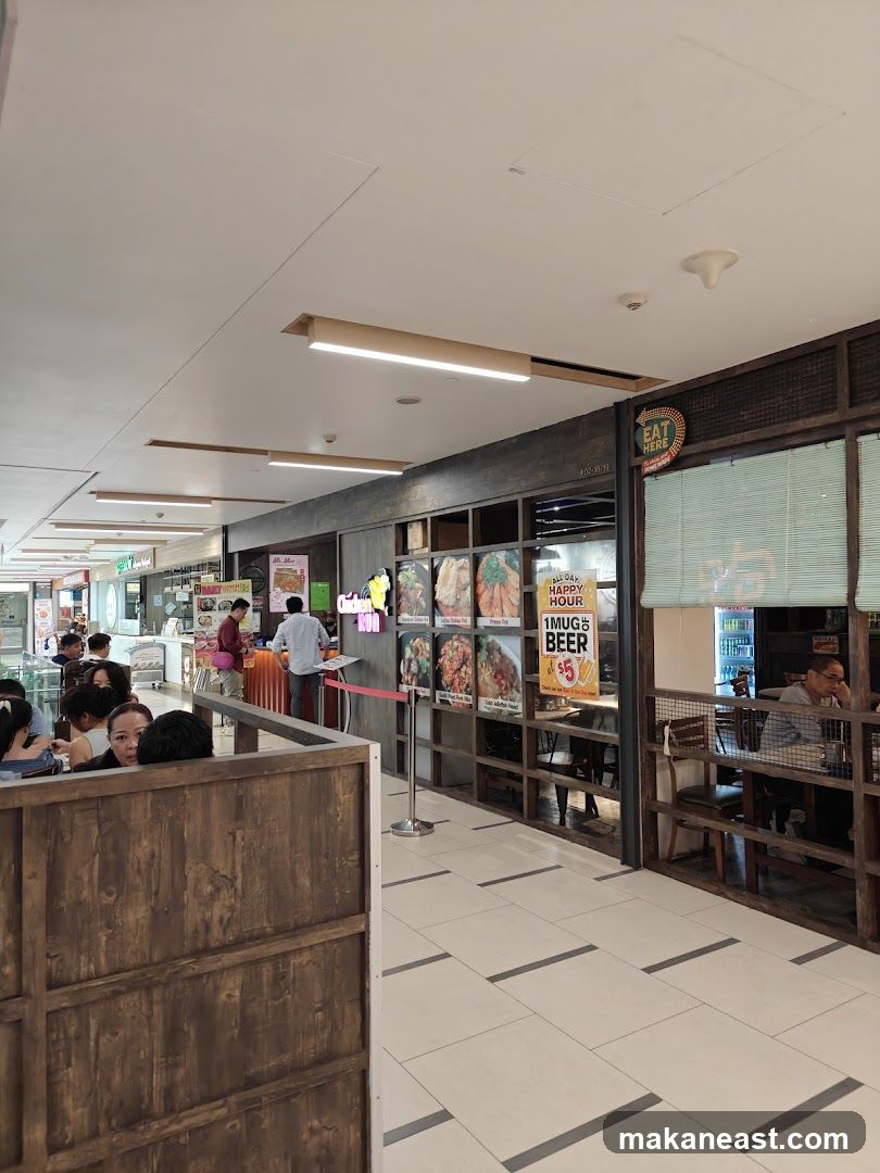 Food court dining area