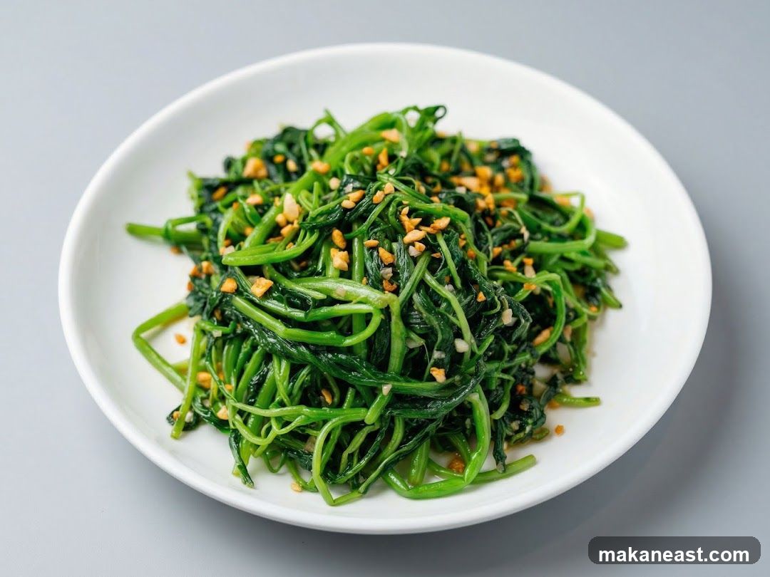 Stir-fried Water Spinach with Garlic