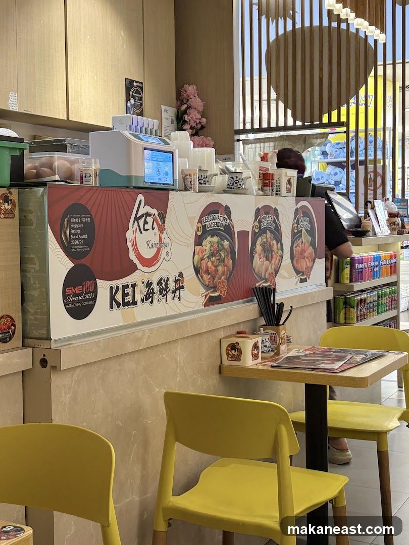 Restaurant Counter with Food Displays
