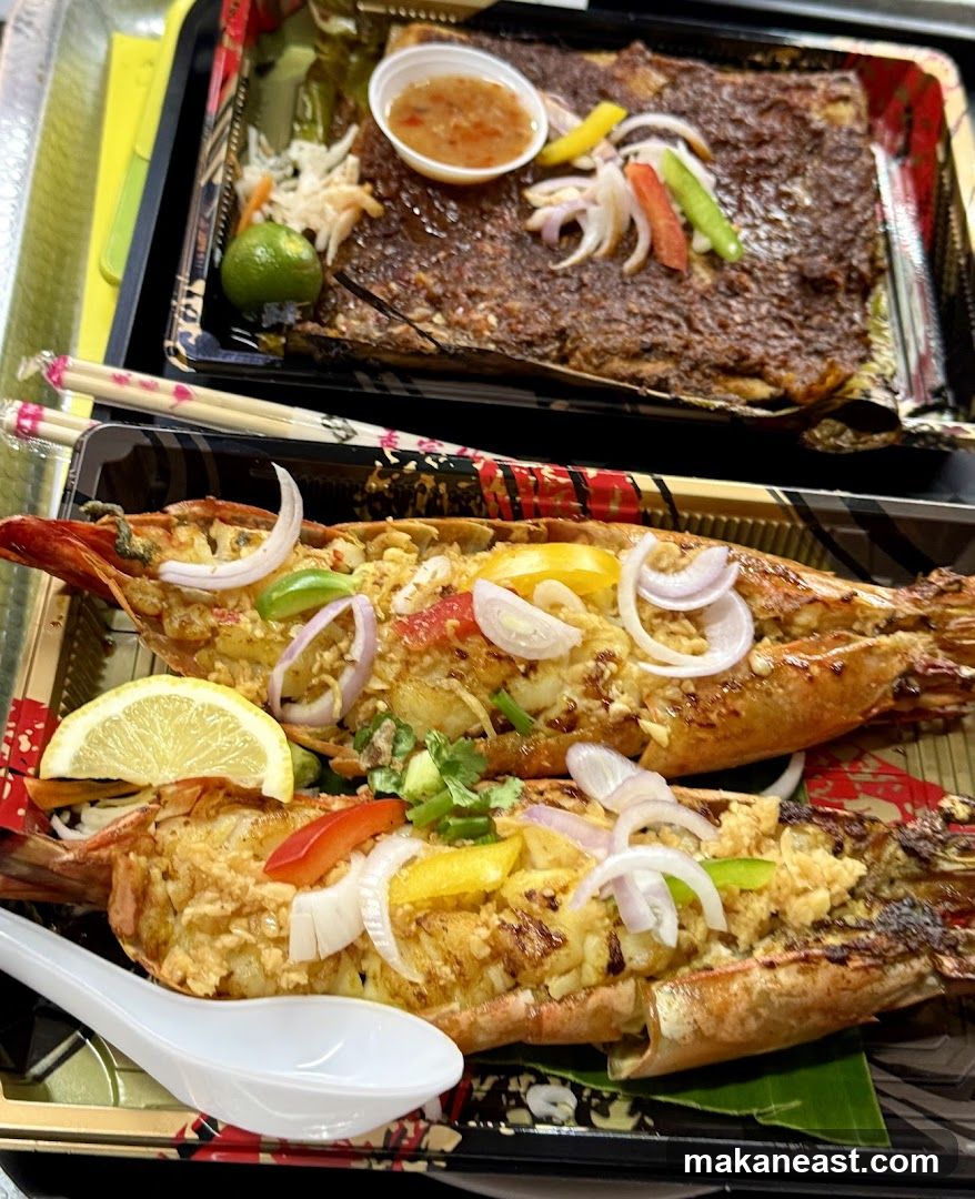 Grilled Prawns and Fish