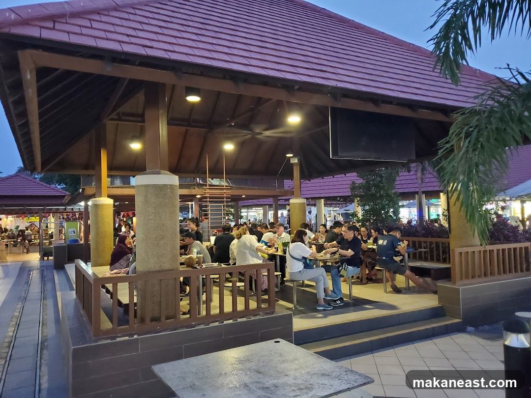 Outdoor Dining Area with Patrons