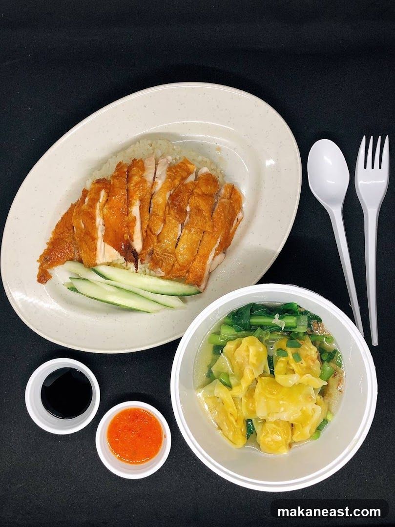Chicken Rice and Wonton Soup