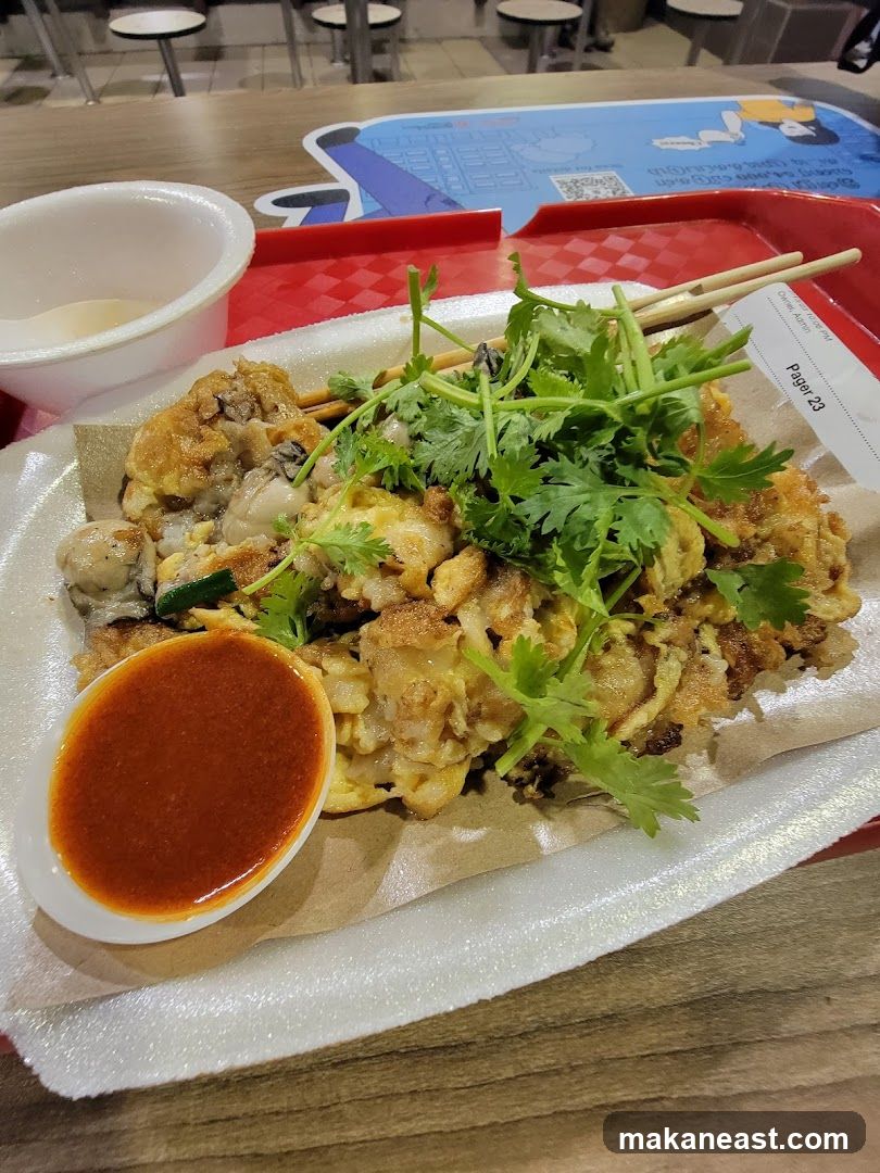 Oyster Omelette with Chili Sauce