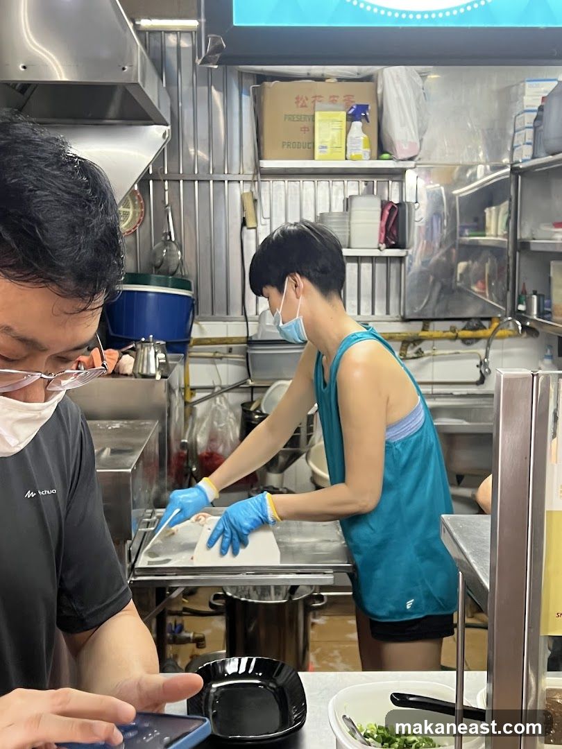 Food preparation in a kitchen