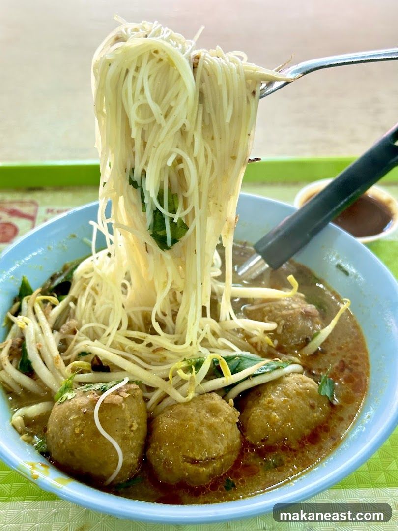 Noodle Soup with Meatballs