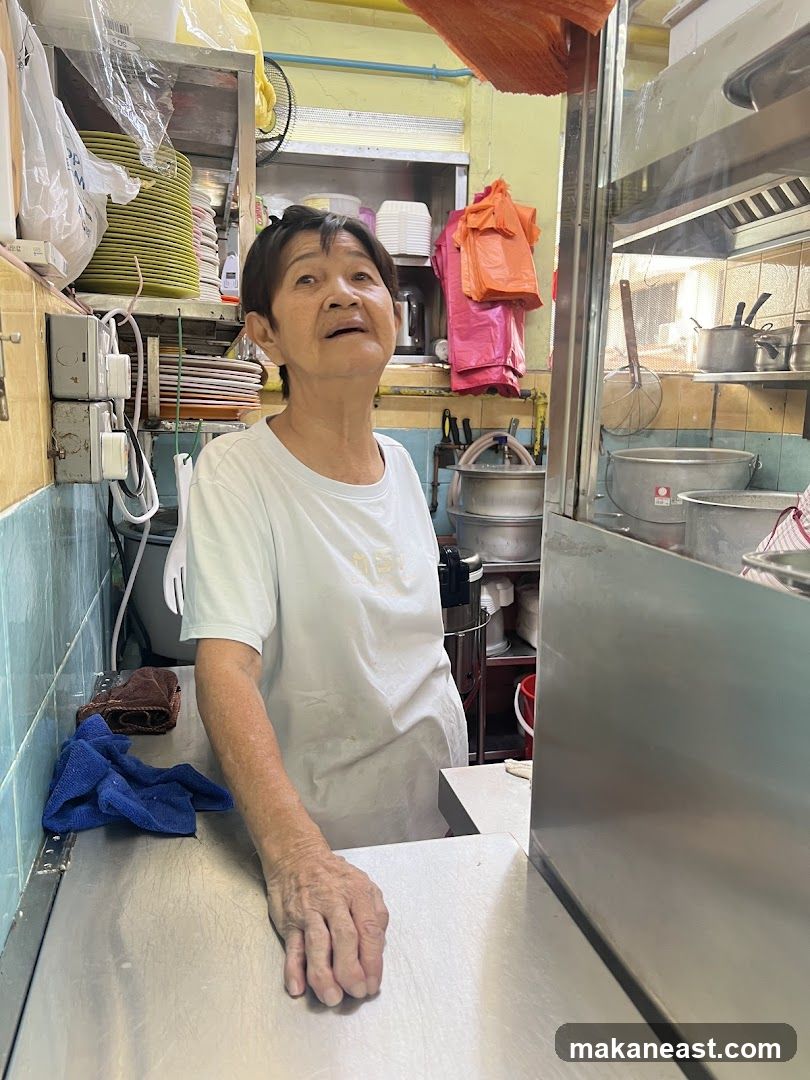 Woman in a food stall