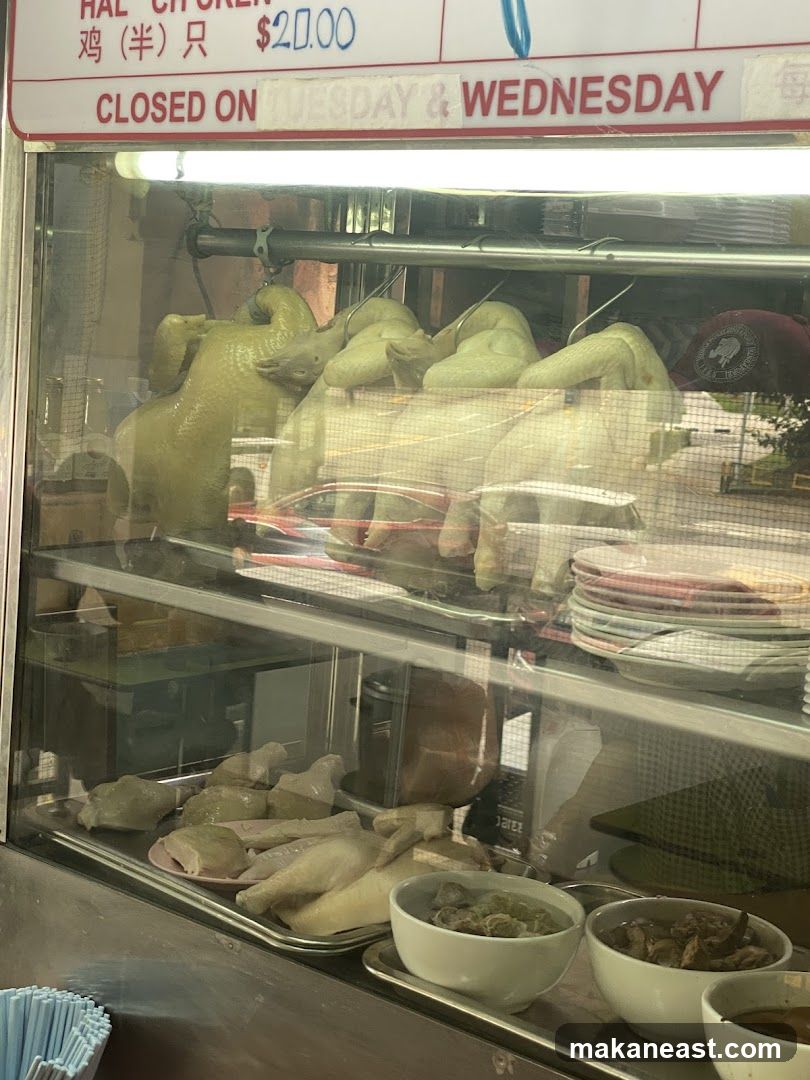 Cooked Chickens on Display
