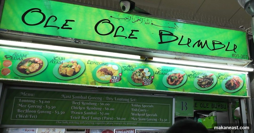 Ole Ole Bumbu Food Stall Signage