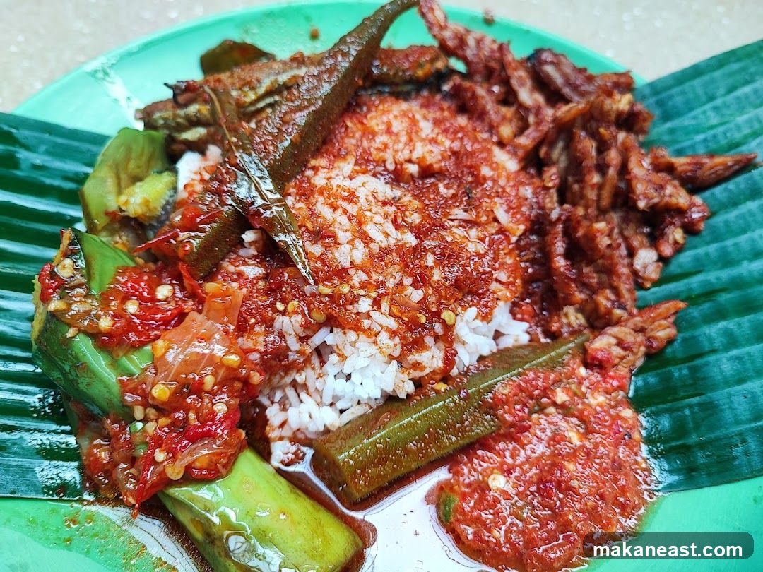Nasi Lemak with Sambal and Fried Fish