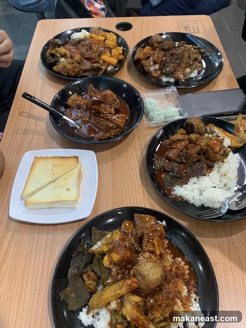 Plates of food on a table