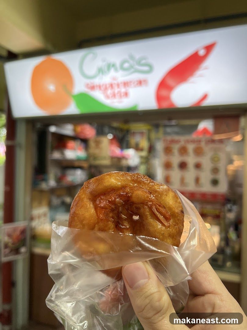 Fried food item with shrimp
