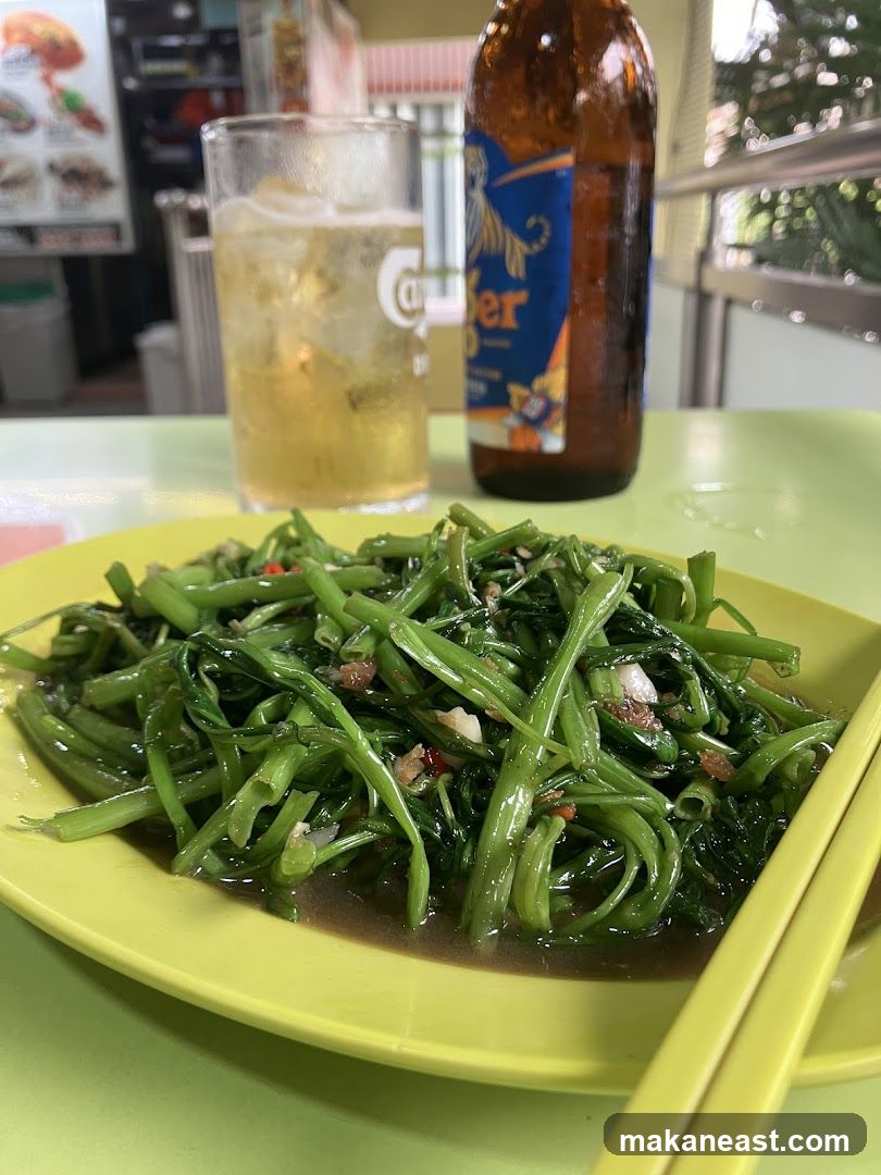 Stir-fried Water Spinach with Beer