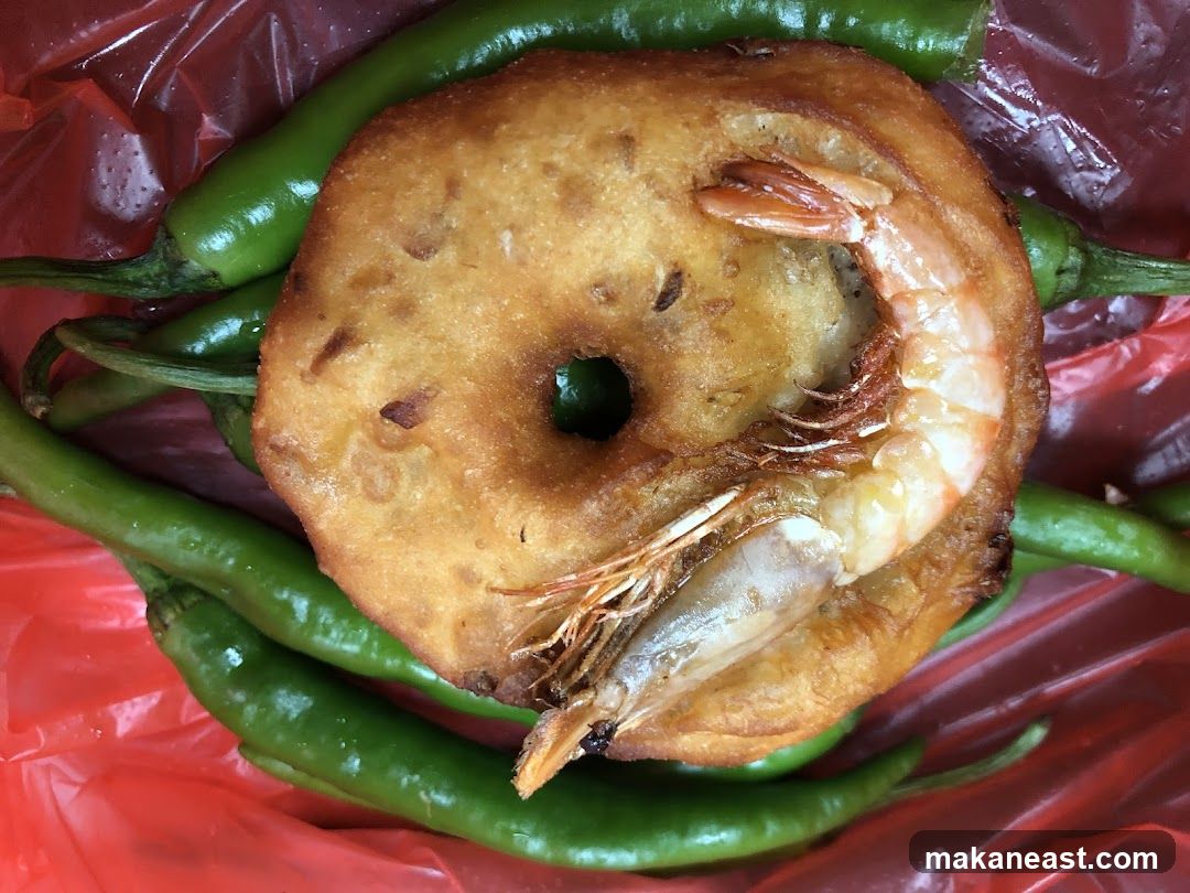 Fried Shrimp Fritter with Green Chilies