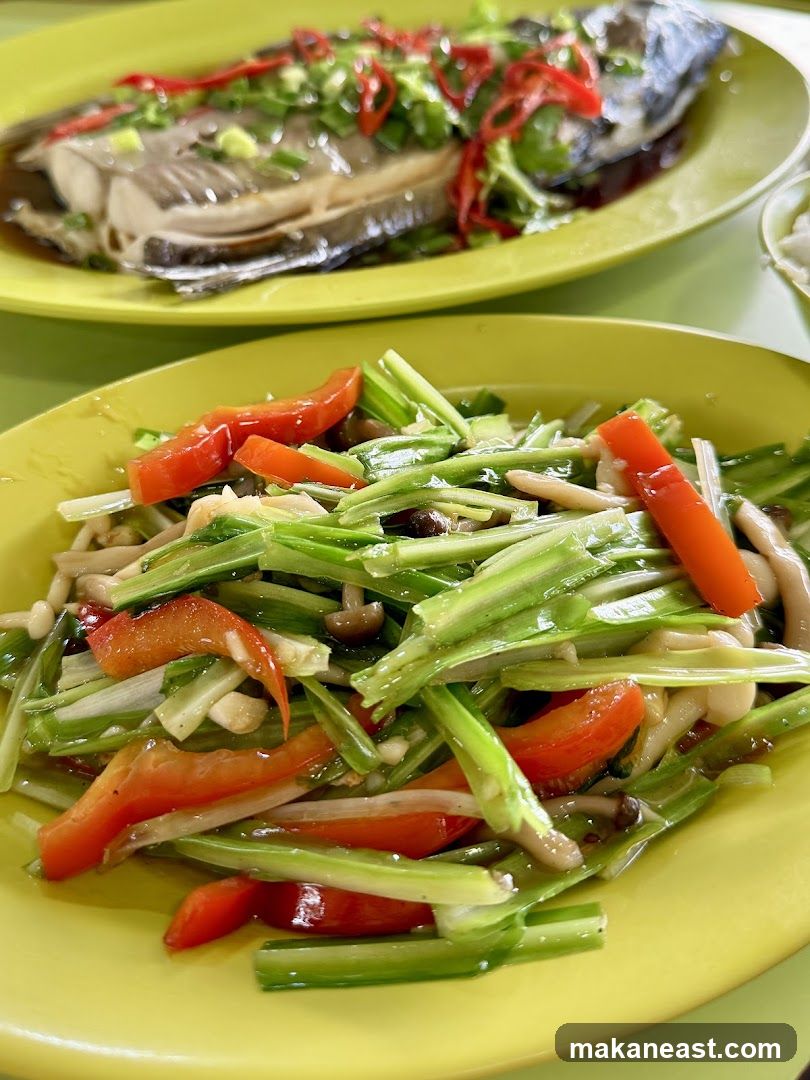 Steamed Fish and Stir-fried Vegetables
