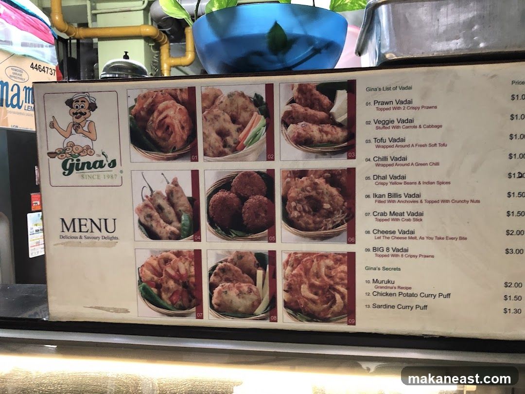 Gina's Menu