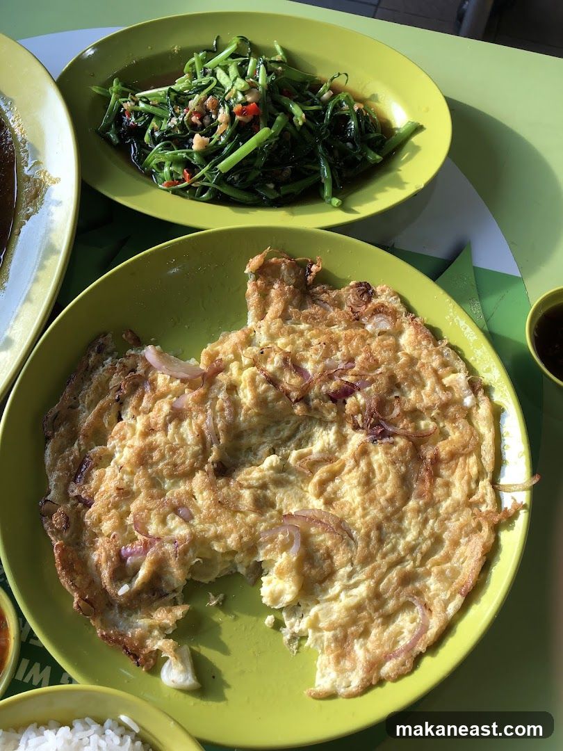 Omelette and Stir-fried Vegetables
