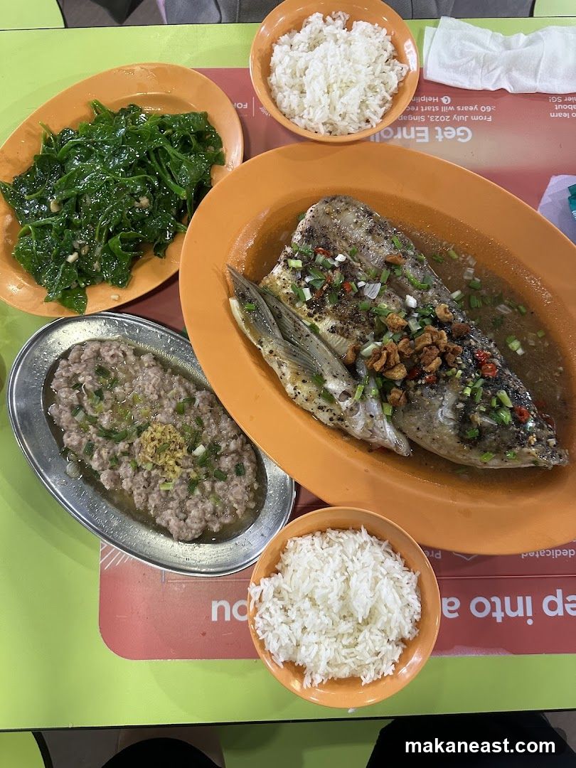 Steamed Fish and Minced Pork with Rice