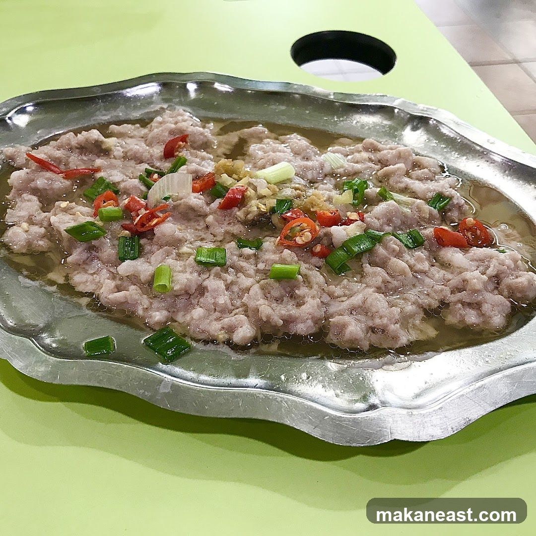 Steamed Minced Pork with Chili and Scallions