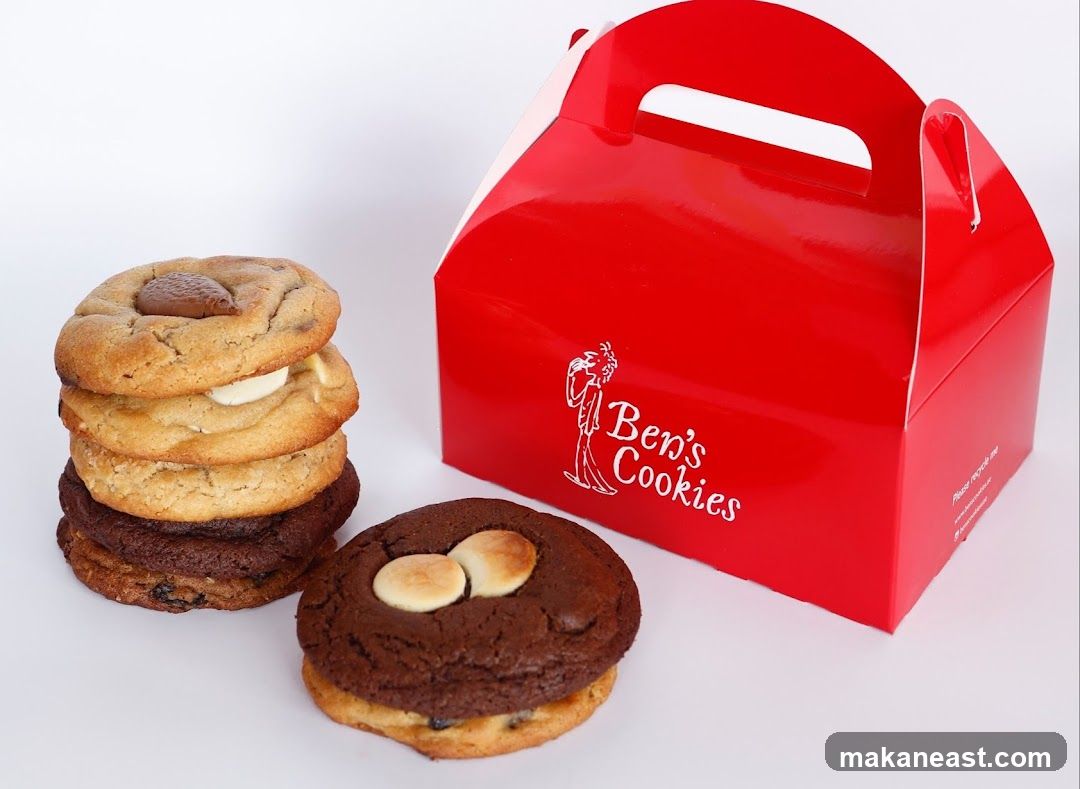 Ben's Cookies Box and Cookies