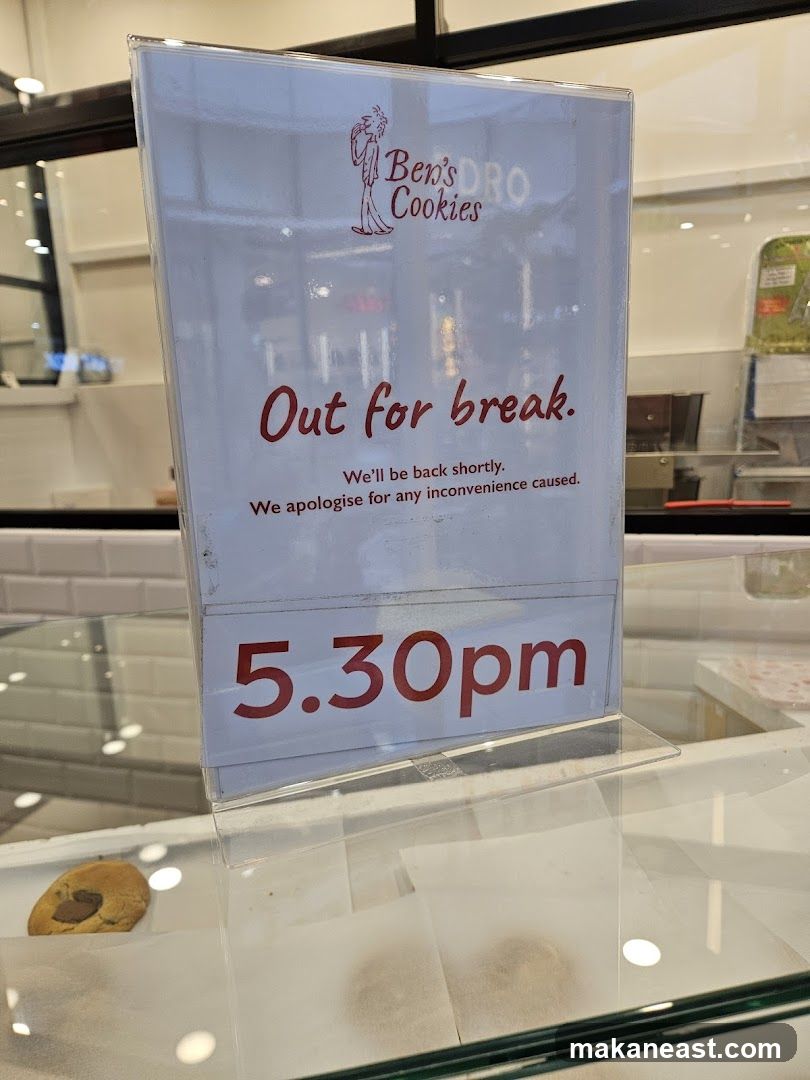 Ben's Cookies sign
