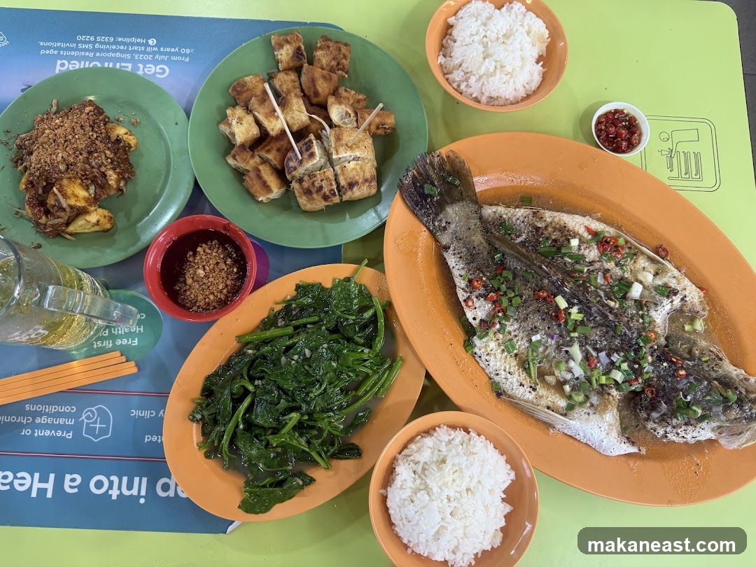 Meal with Fish and Vegetables